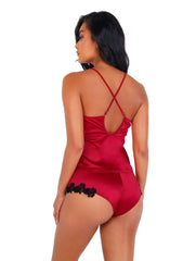 LI401 - 2pc Soft Satin Short Set Areous