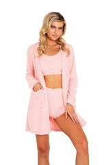 LI411 - 1pc Cozy & Comfy Fuzzy Robe with Pockets Areous