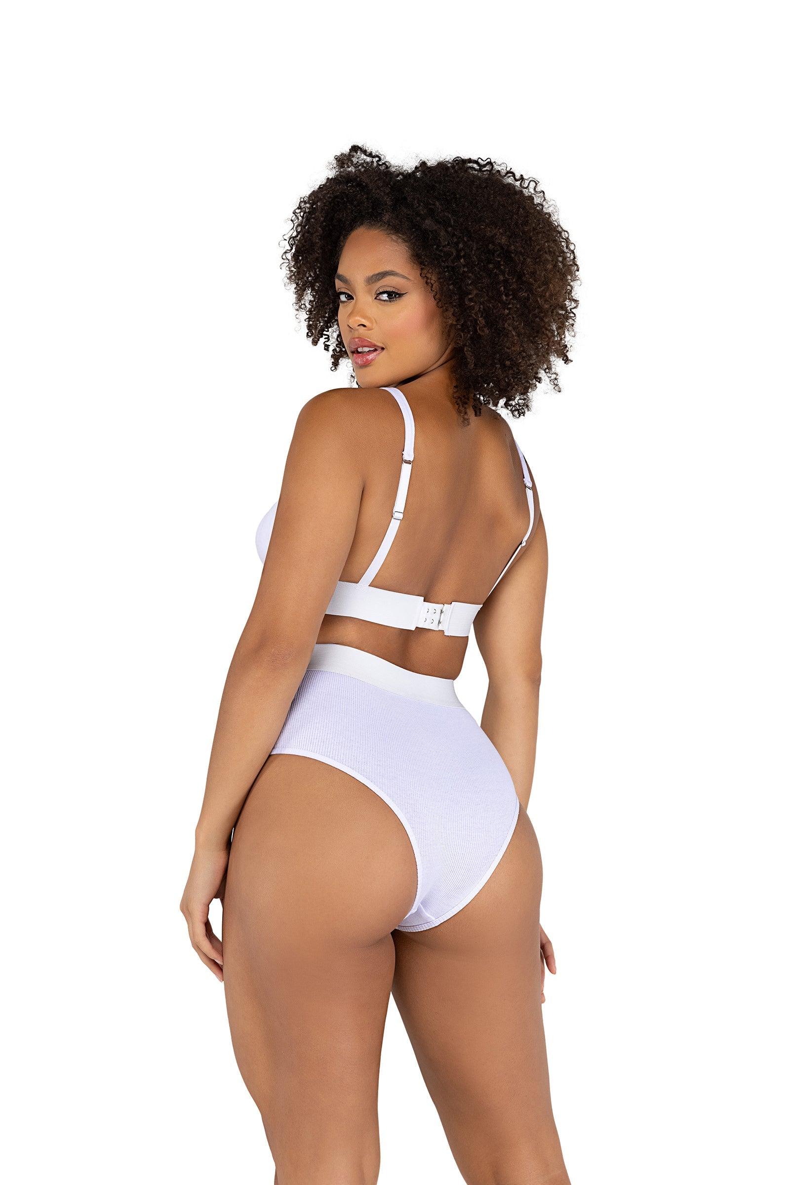 LI502 - 2PC Fitted Rib High-Waisted Bra Set Areous