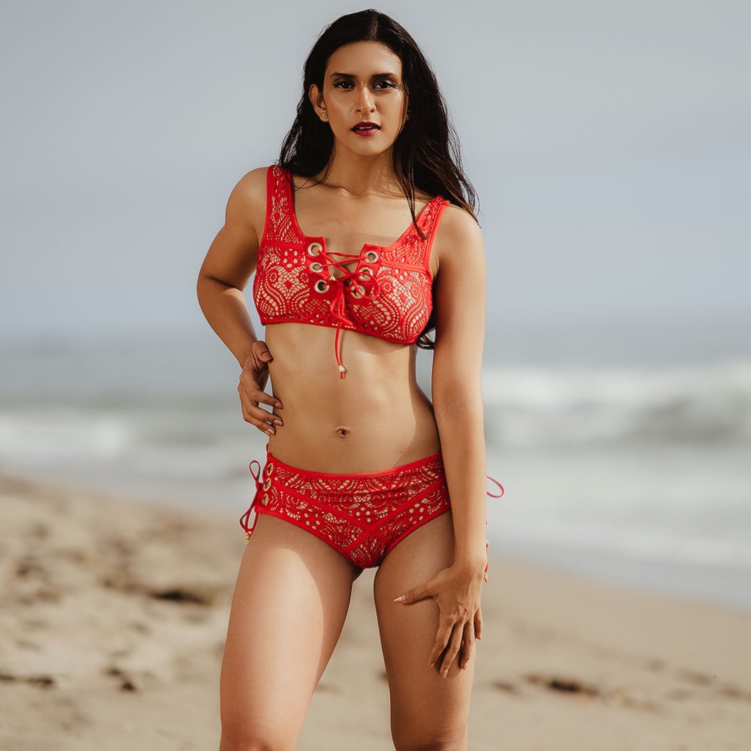 Lace Grommet-accent 2-Piece Bikini Areous