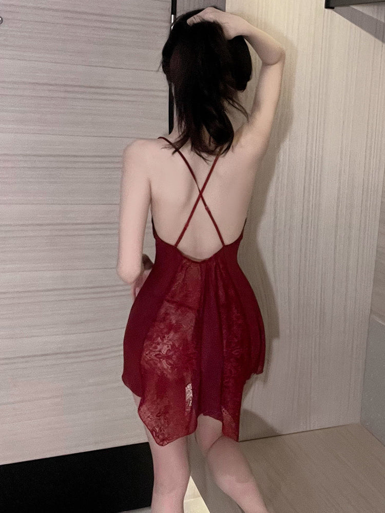 Lace Perspective Temptation Hollow Pajamas Areous