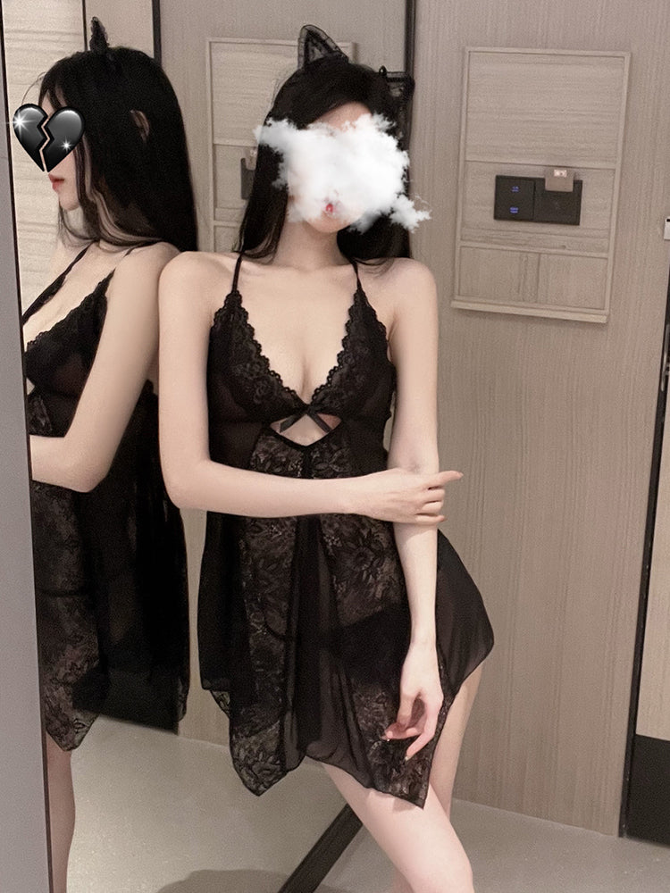 Lace Perspective Temptation Hollow Pajamas Areous