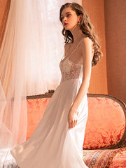 Lace Satin Slip Dress Areous