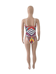 Lace Up One Piece African Swimwear Areous