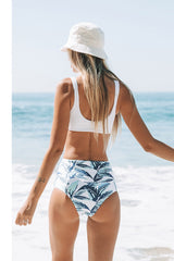 Leaves Printed Bikini Set Areous