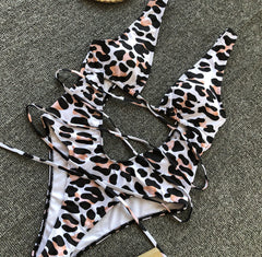 Leopard One-Piece Erotic Swimwear Areous