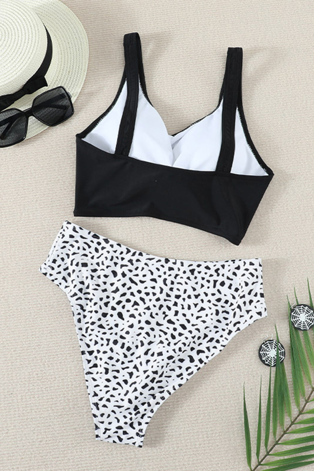 Leopard Print Twisted High Waist Bikini Areous