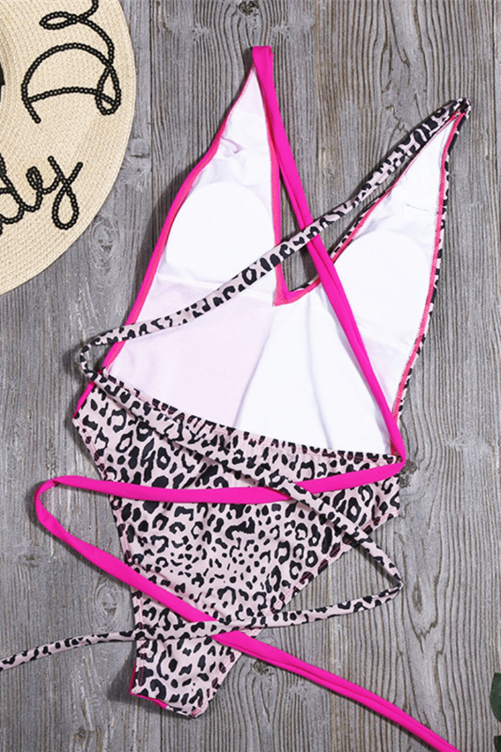 Leopard Splicing One Piece Areous