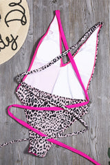 Leopard Splicing One Piece Areous
