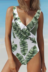 Lotus Flounced Bathing Suit Areous