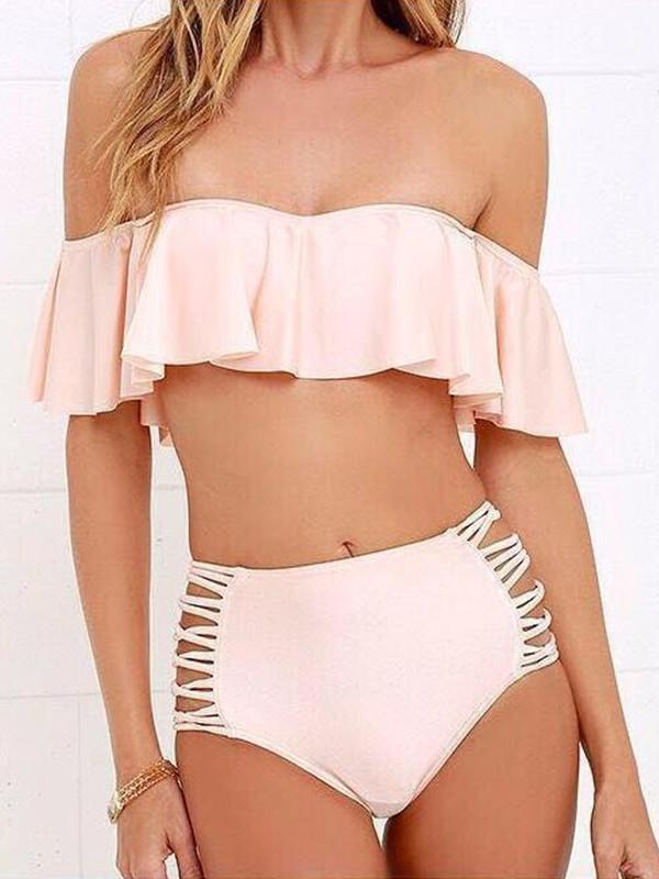 Lotus Leaf Side Of The Word Bikini Set Areous