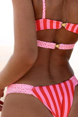 Lovely Sweetheart Striped Bikini Set Areous