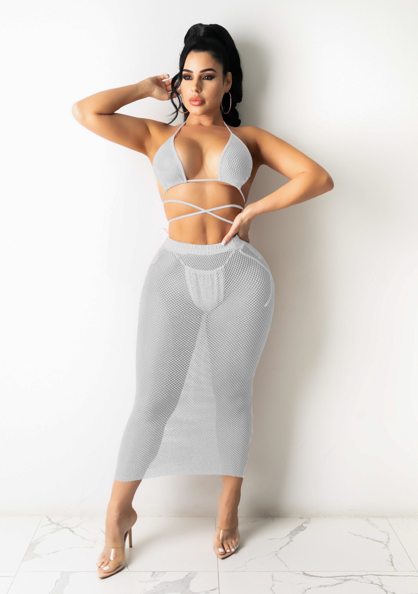 Mesh Beachwear Bathing Sets Without Underpants TR-1125 Areous