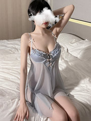 Mesh Underwire Push Up Pajamas Areous