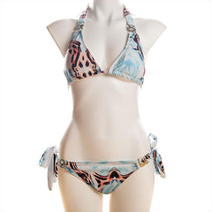 On The Wild Side Halter Bikini Set Areous