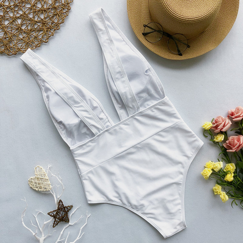 One-Piece Deep-V Swimwear Areous