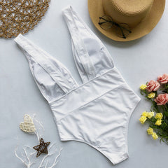 One-Piece Deep-V Swimwear Areous