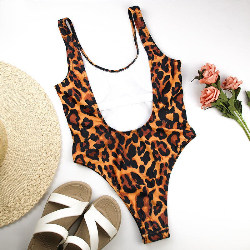 One-Piece Leopard Swimwear Areous