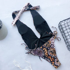 One-Piece Leopard Swimwear Areous