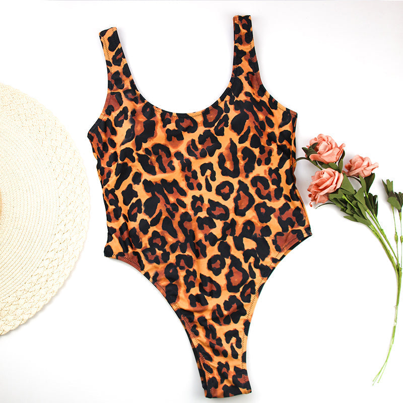 One-Piece Leopard Swimwear Areous