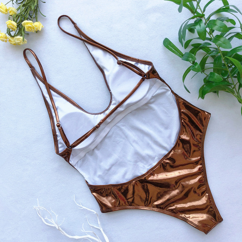 One-Piece Metallic Swimwear Areous