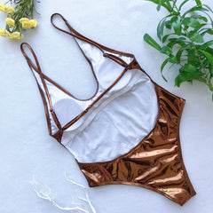 One-Piece Metallic Swimwear Areous
