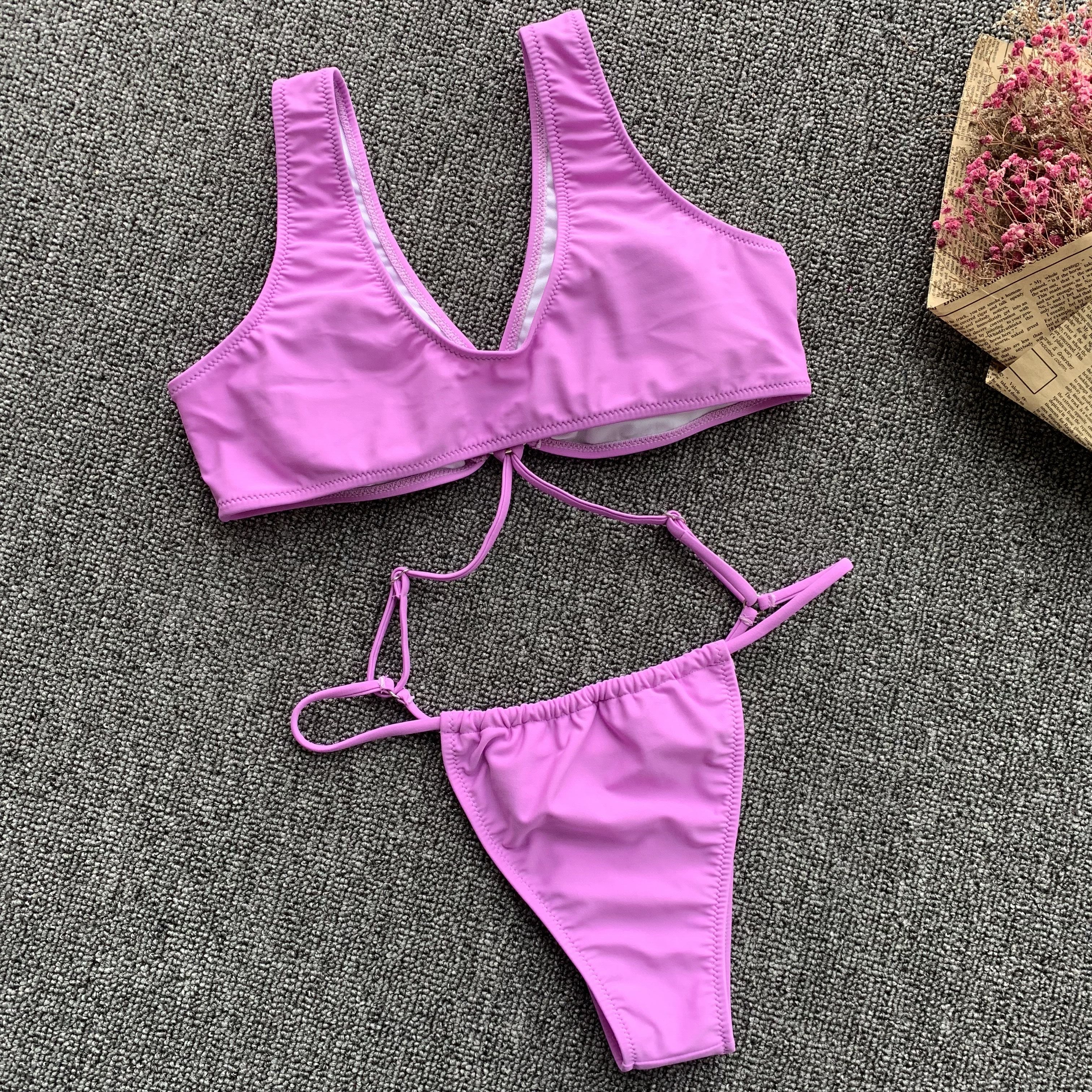 One-Piece O-Ring Thong Swimwear Areous