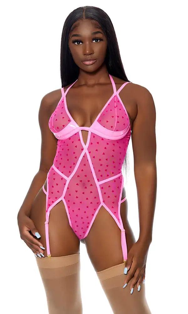 Pink Affair of Hearts Teddy Areous