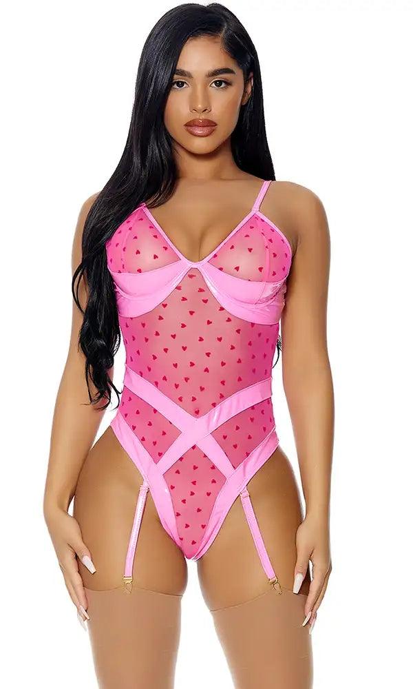 Pink Affair of Hearts Teddy Areous