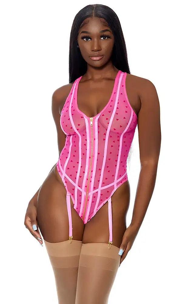 Pink Heart To Please Teddy Areous