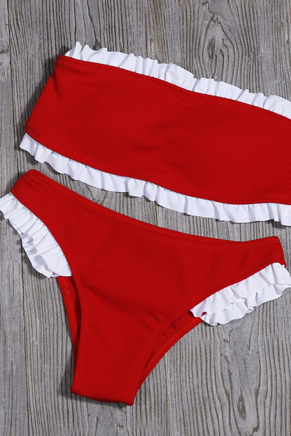 Plain Strapless Bikini Set Areous