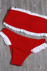 Plain Strapless Bikini Set Areous