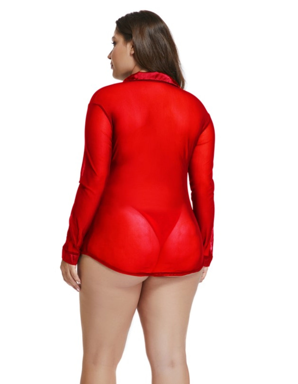 Plus Size 2pc Shirt and Panty Lingerie Set Areous