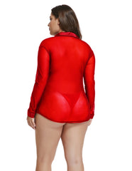 Plus Size 2pc Shirt and Panty Lingerie Set Areous