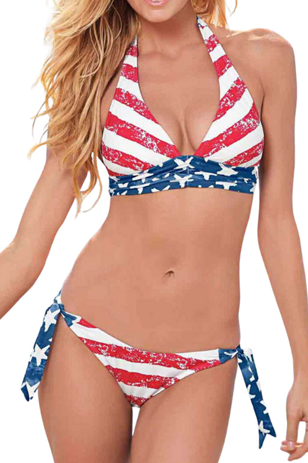 Polka Dot Halter Bikini Areous