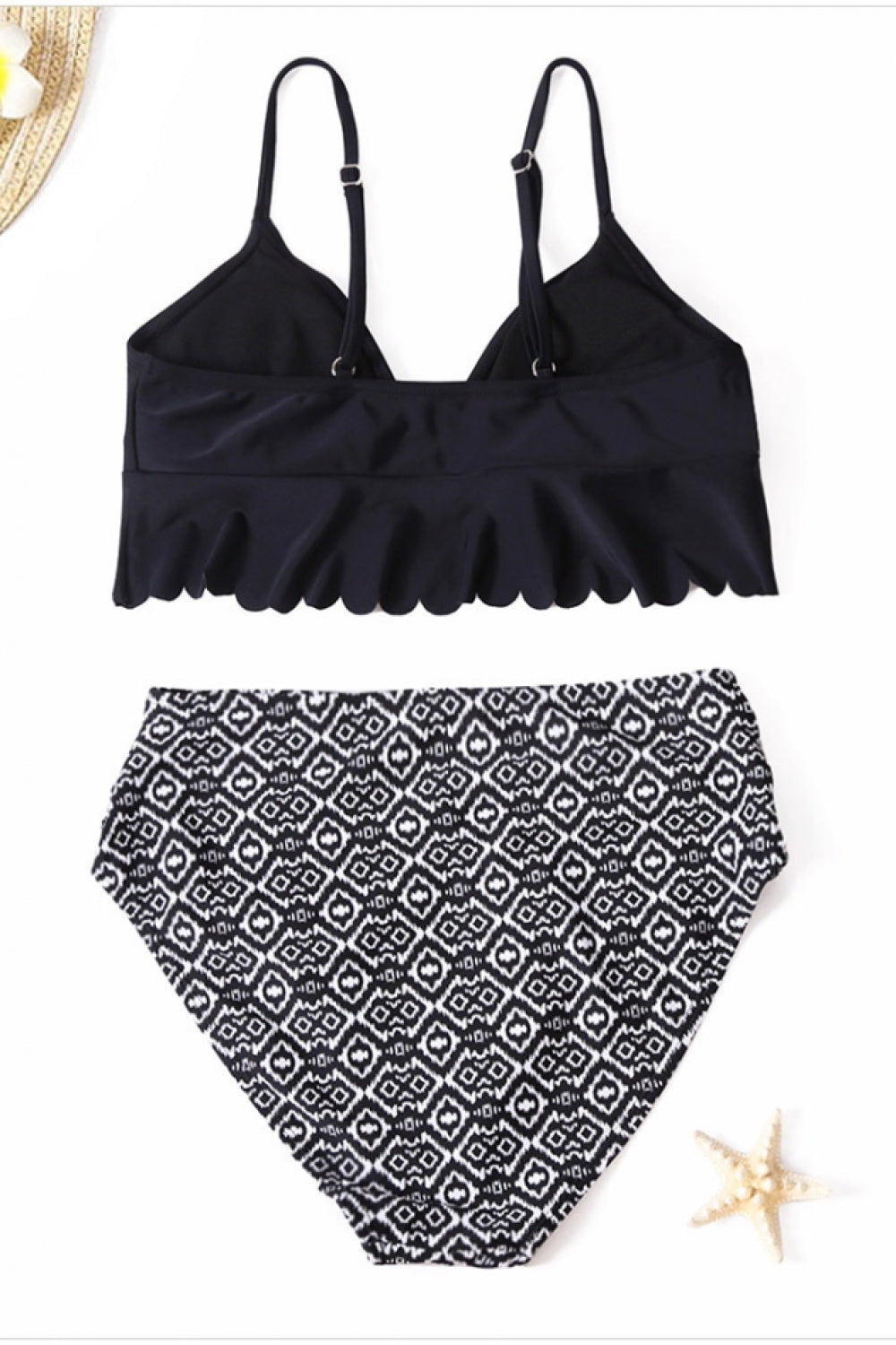Printed Ruffled Bikini Set Areous