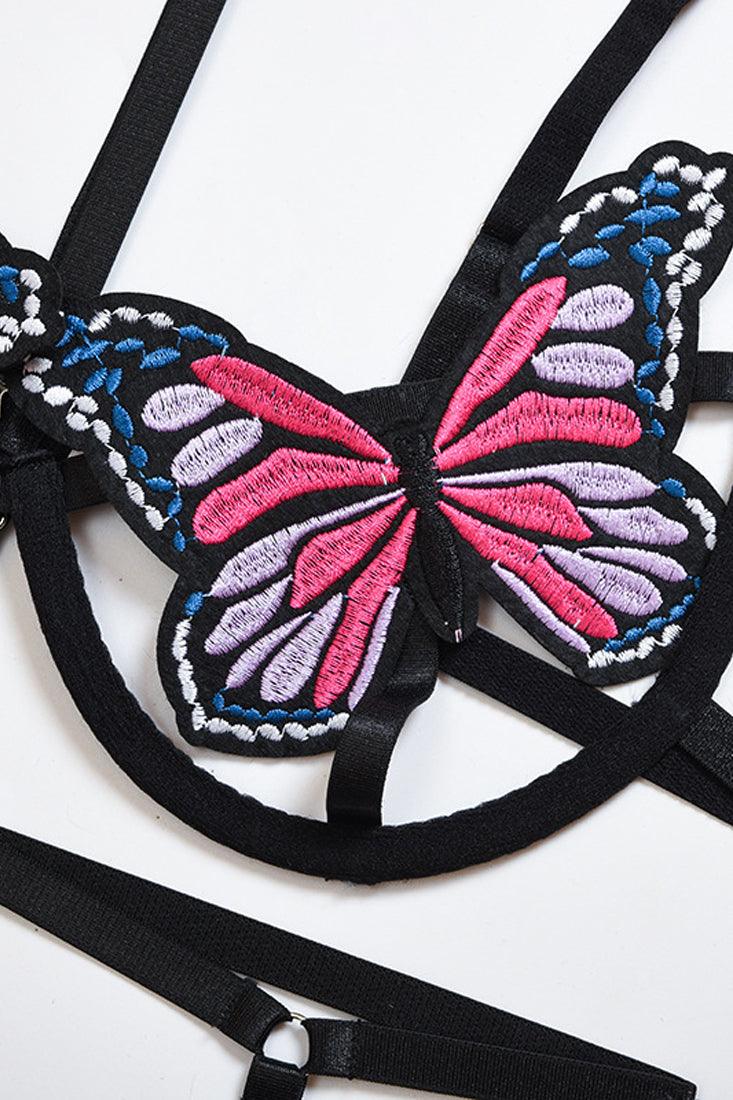 Purple Butterfly 2 Pc Intimate Lingerie Areous