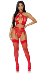 Red Golden Hour Lingerie Set Areous