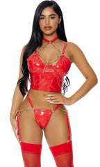 Red Link Me Up Lingerie Set Areous