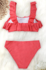 Red Sunburst Bikini Set Areous