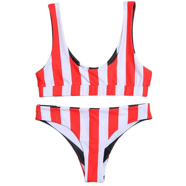 Reversible Striped Bikini Areous