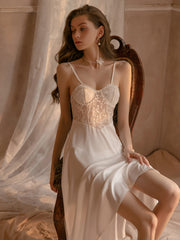 Satin Padded Suspender Nightdress Loungewear Areous