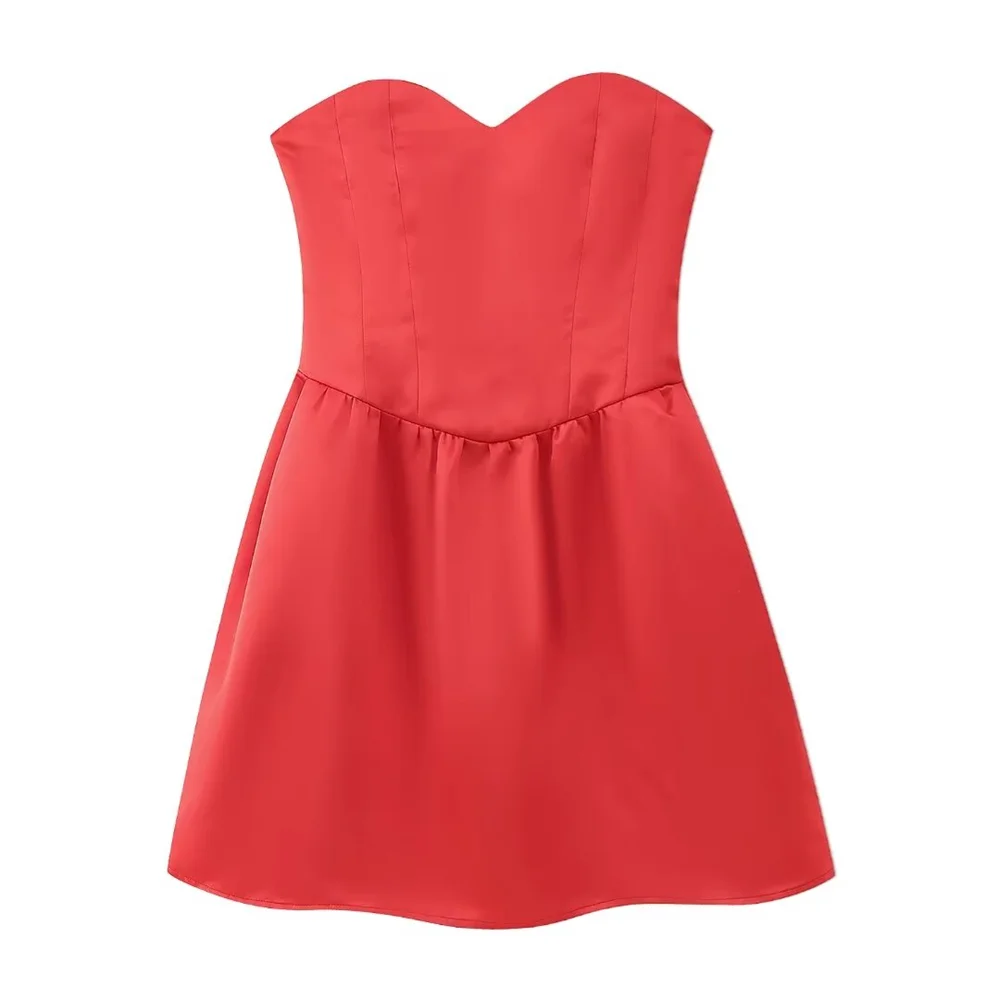 Short Satin Bra Short Dress