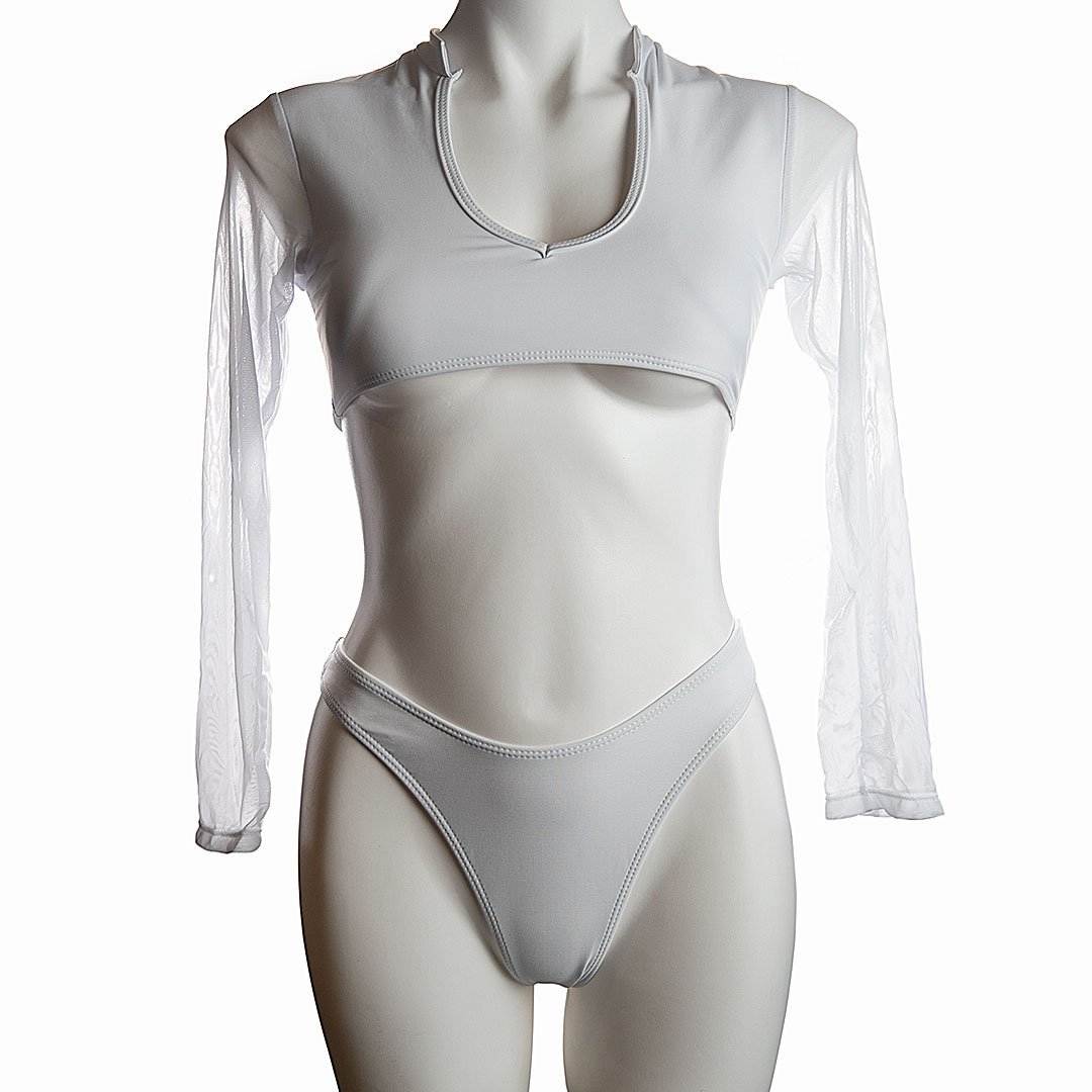 Sheer Long Sleeve Bikini Areous
