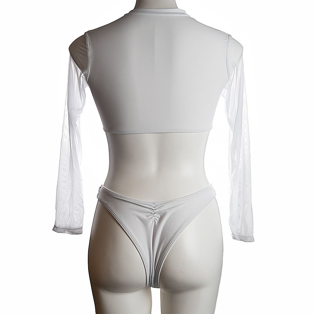 Sheer Long Sleeve Bikini Areous