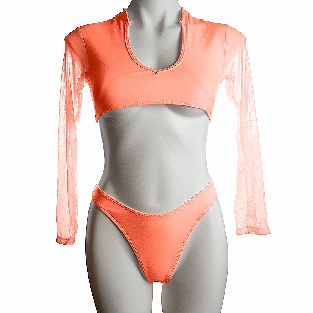 Sheer Long Sleeve Bikini Areous