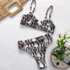 Snake Skin O-Ring Two Piece Swimwear Areous