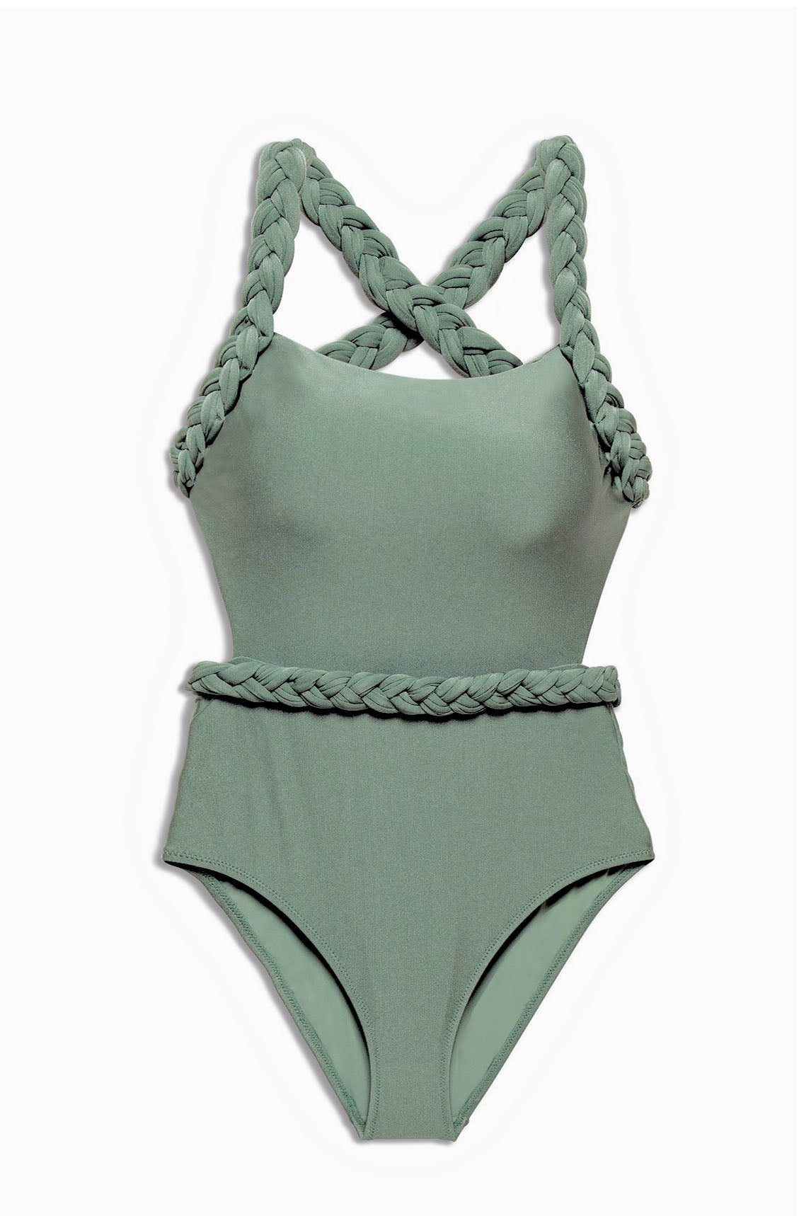 Solid Hand-Stitched Cord Open-Back One Piece Areous