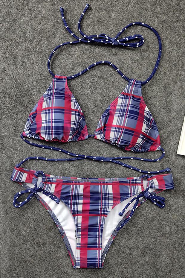 Southern Summers Gingham Bikini Set Areous