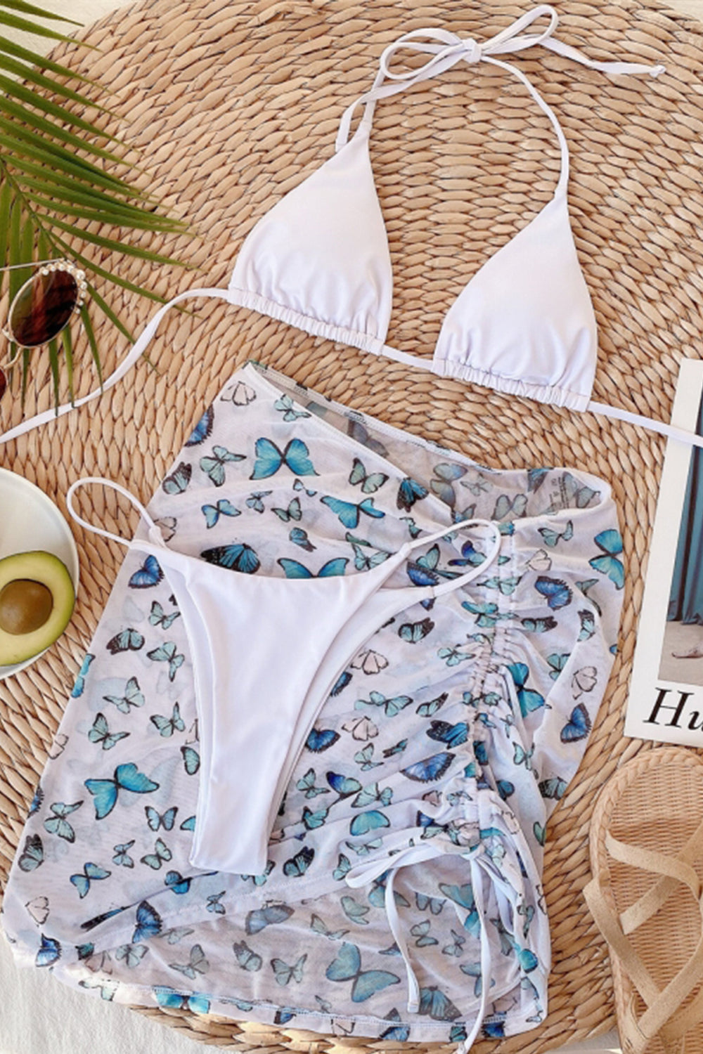 Three-Piece Drawstring Bikini Areous